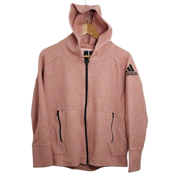 Adidas Performance Jacket Women's Size Medium Light Pink Zip Up - Picture 1 of 16